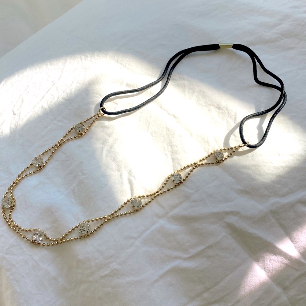 Gold plated Chain Rhinestone Headband
